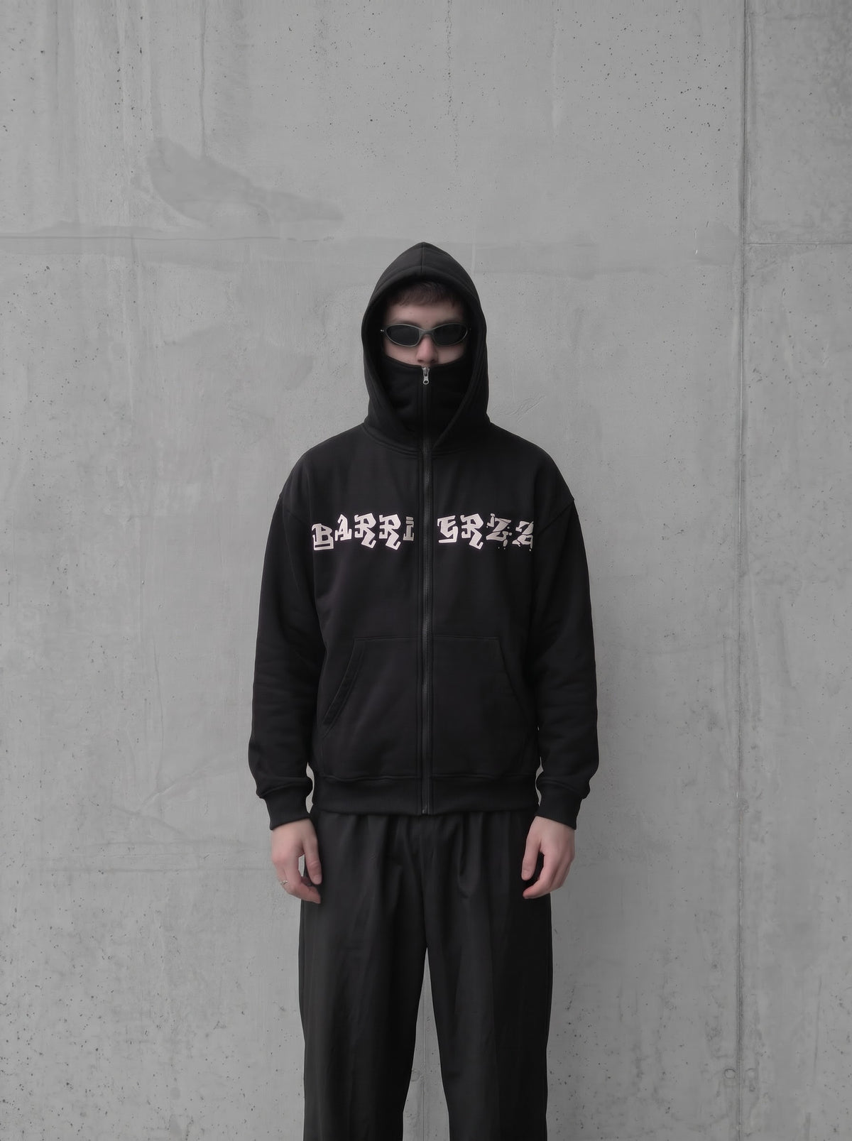 BARRIERZZ Ninja – Oversized Balaclava Zip-Up Hoodie
