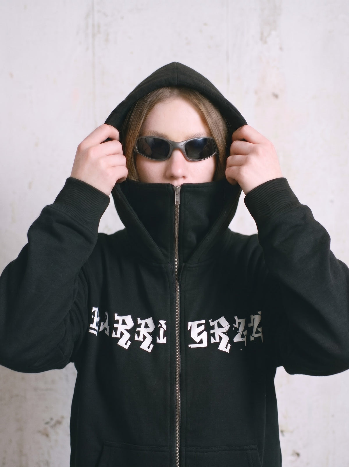 BARRIERZZ Ninja – Oversized Balaclava Zip-Up Hoodie