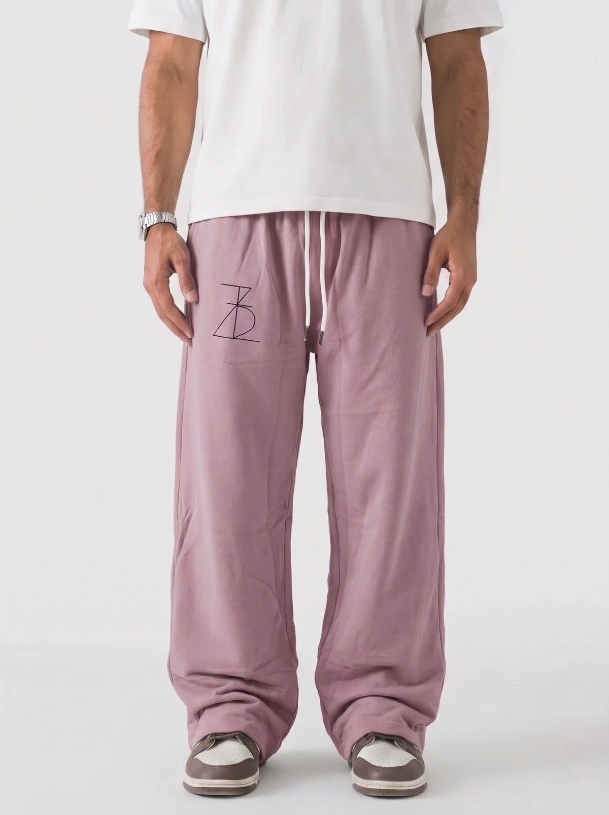 Solid sweatpants in Dusty Rose