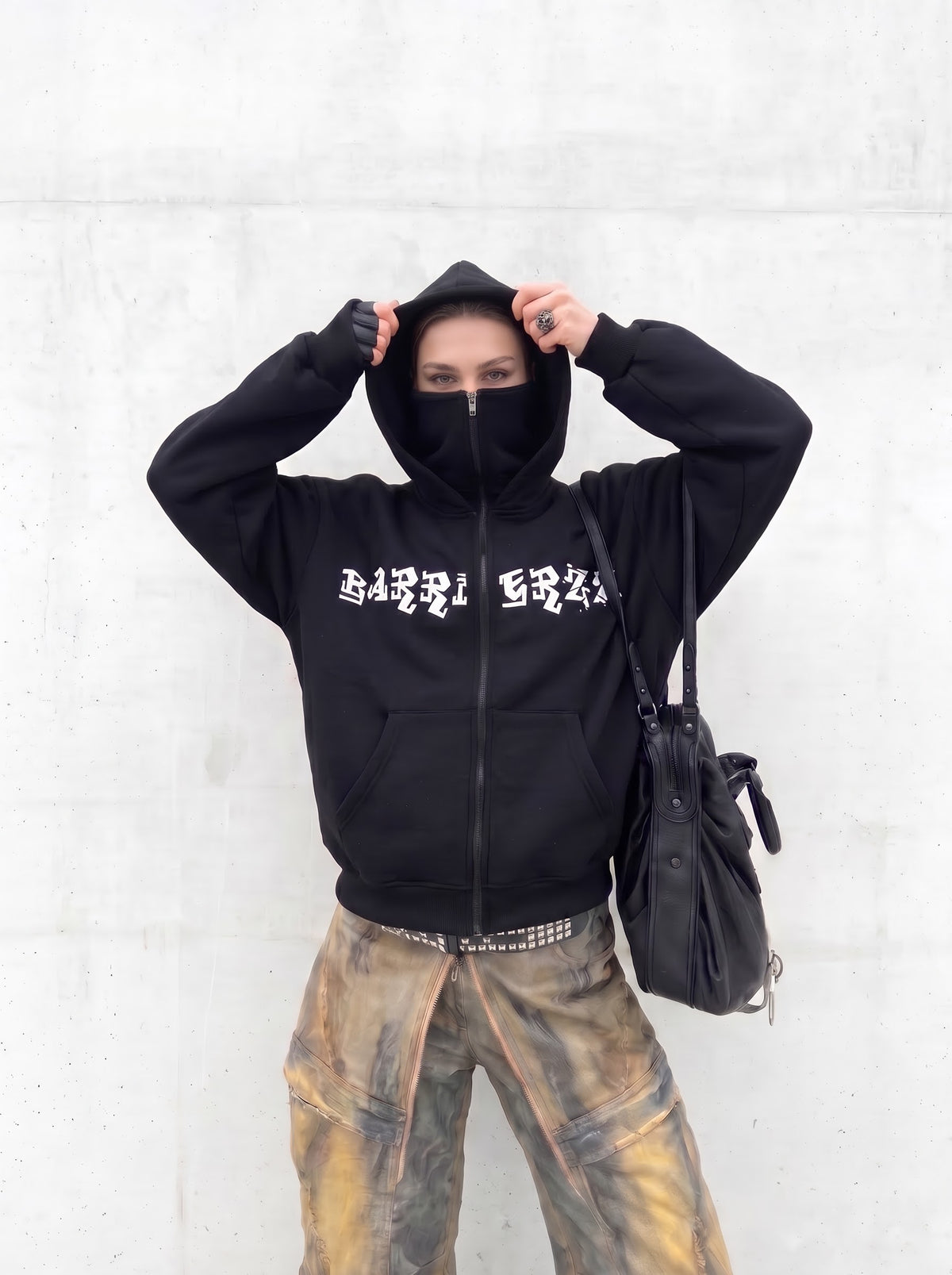 BARRIERZZ Ninja – Oversized Balaclava Zip-Up Hoodie