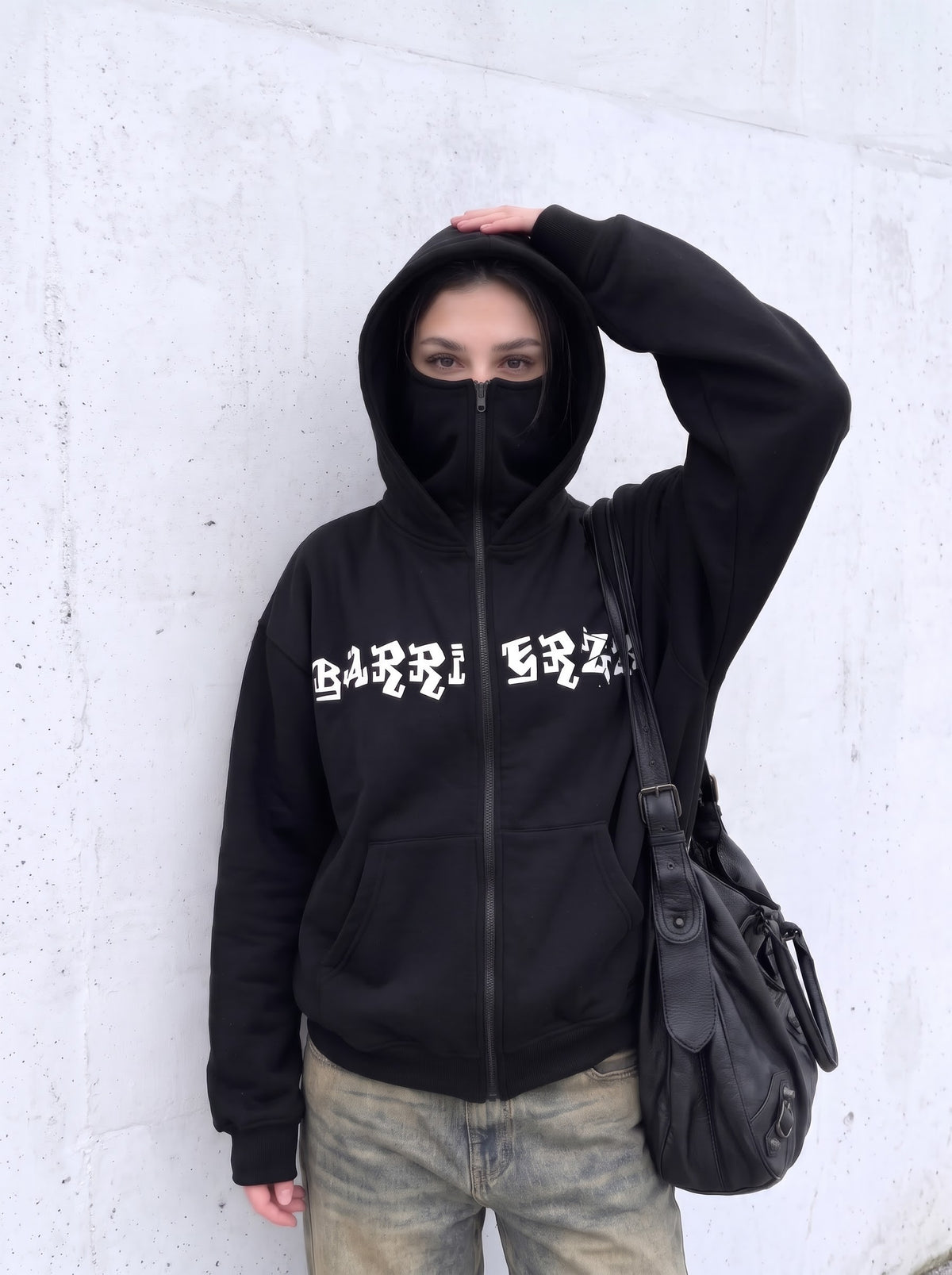 BARRIERZZ Ninja – Oversized Balaclava Zip-Up Hoodie