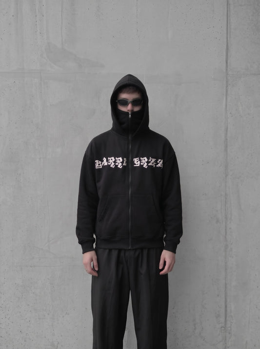 BARRIERZZ Ninja – Oversized Balaclava Zip-Up Hoodie