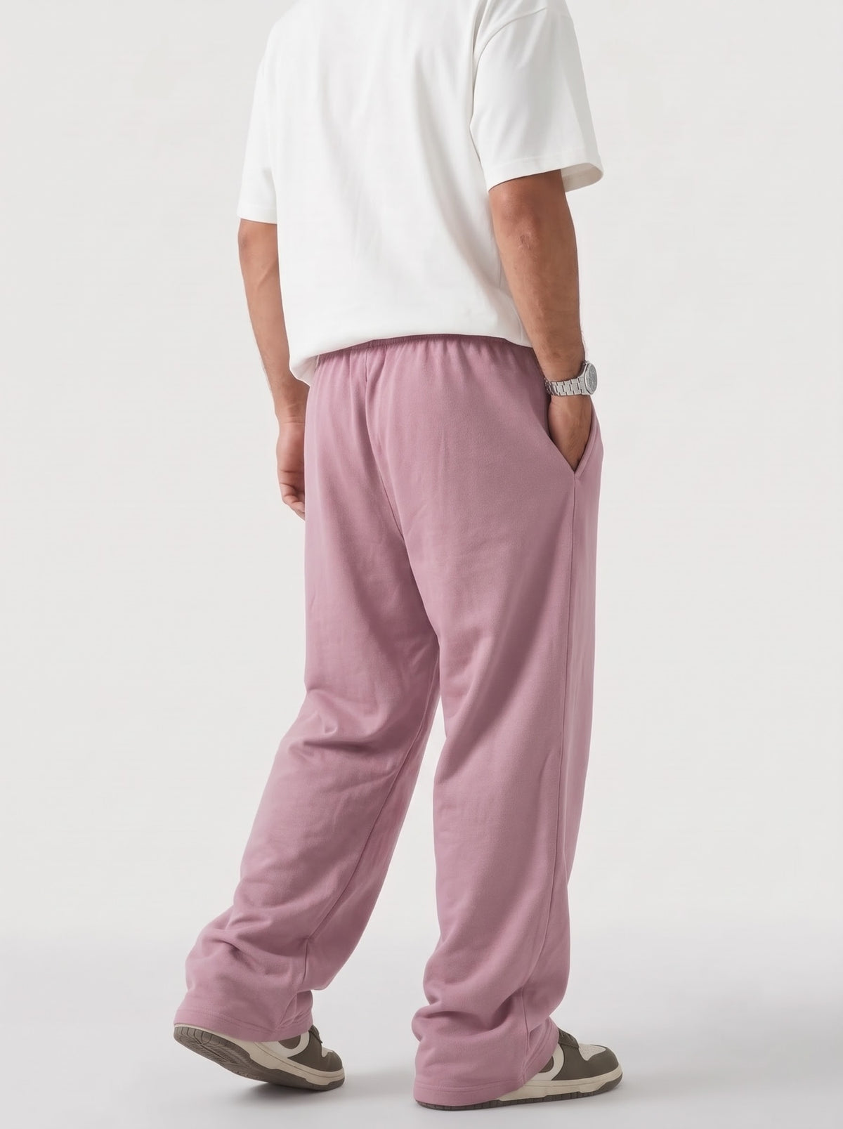 Solid sweatpants in Dusty Rose