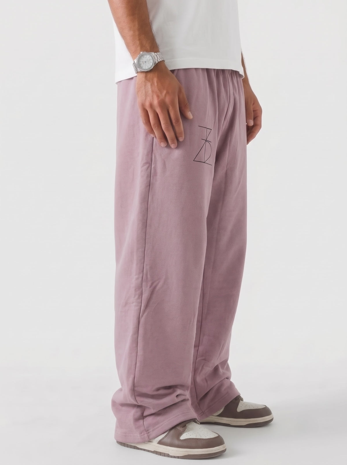 Solid sweatpants in Dusty Rose