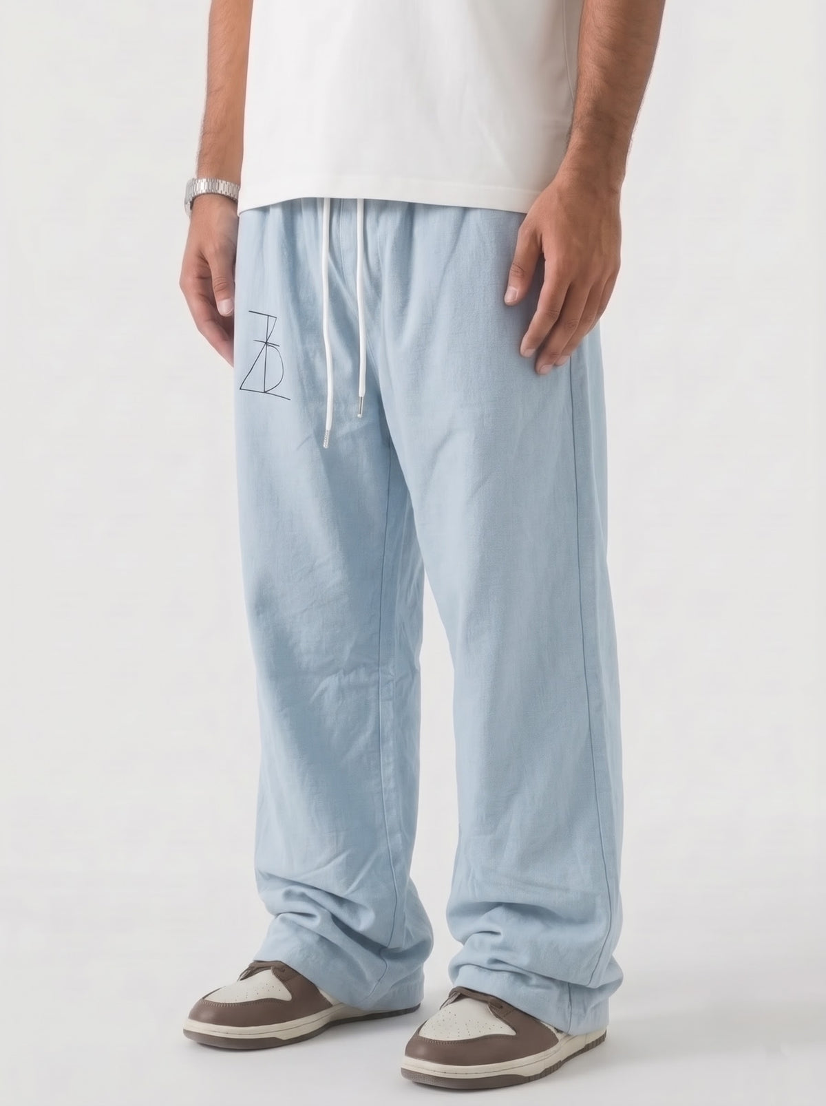Solid sweatpants in Surf Blue