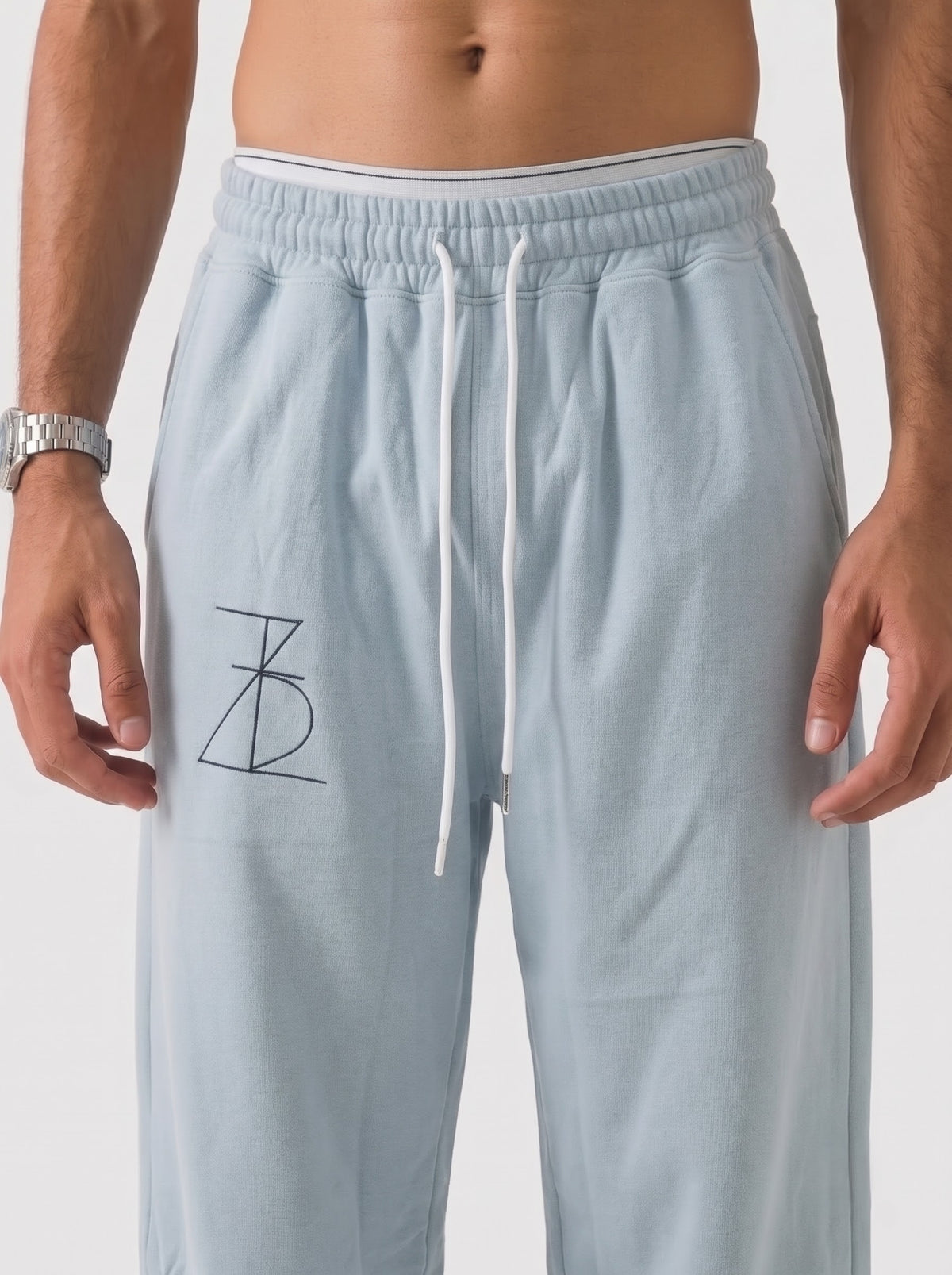 Solid sweatpants in Surf Blue