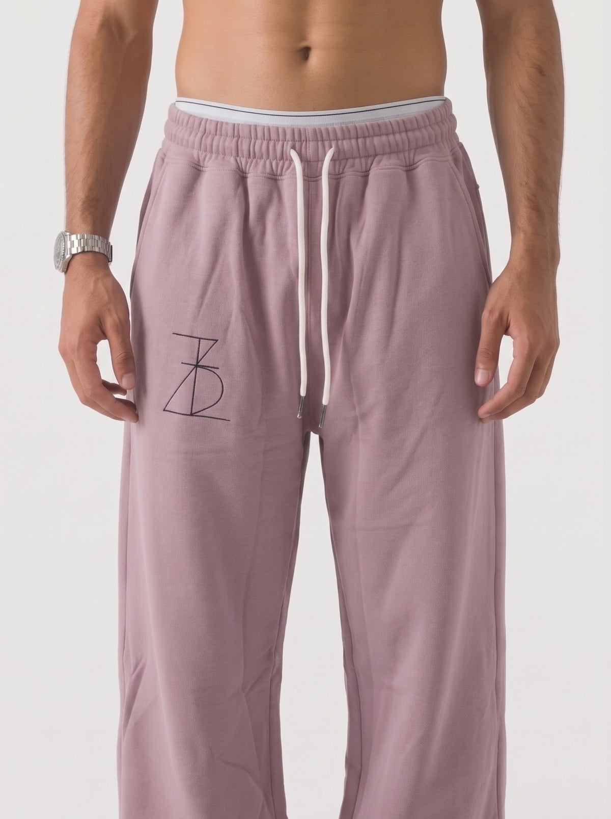 Solid sweatpants in Dusty Rose