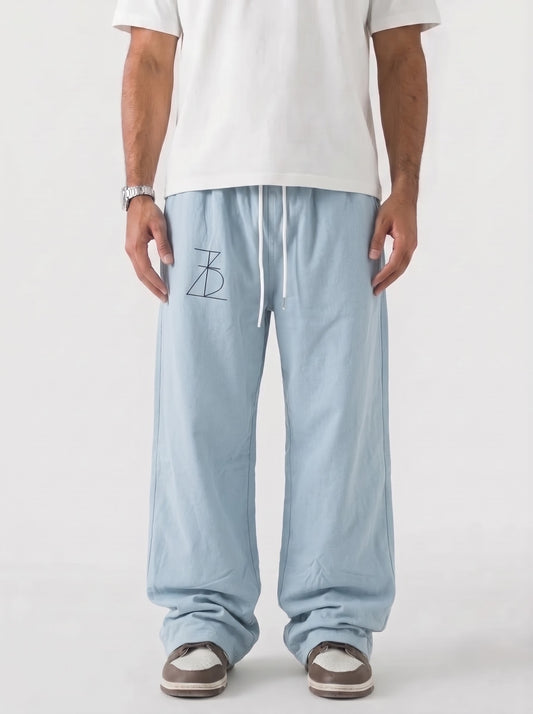 Solid sweatpants in Surf Blue