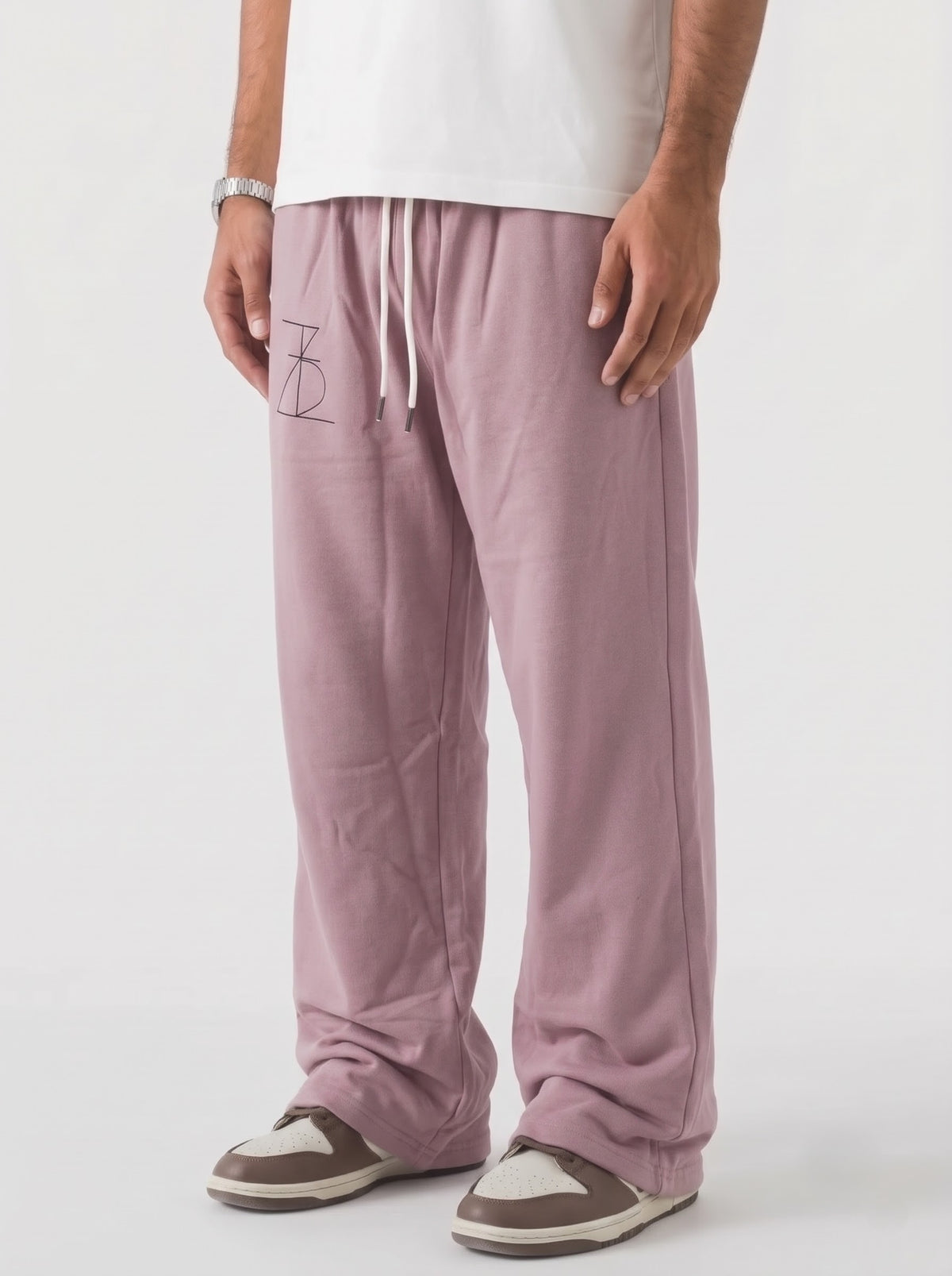 Solid sweatpants in Dusty Rose